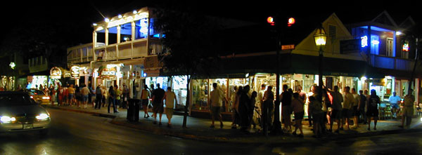 Duval Street in Key West at Night