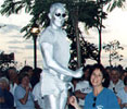 The Silver Statue at Sunset Celebration in Key West